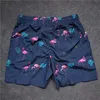 Factory Cheap All Over Printed Blue Flamingo Swim Shorts Designer Men's Swimwear Gay