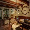 Światła sufitowa rura wodna Loft styl lampa Edison Wisiorek Oprawy Vintage Przemysłowe wiszące do baru do jadalni