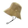 2021 Korean Fisherman Hat Women039s cotton cloth folding large eaves sun protection basin cap against ultraviolet rays in summe6322645