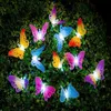20/30 Led Solar Powered Butterfly Fiber Optic Fairy String Lights Waterproof Christmas Outdoor Garden Holiday Decoration Light