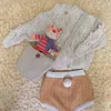 nato Baby Girl Maglioni Toddler Cardigan lavorato a maglia Baby Cotton Knit Wear Spring Knitting Coat Vintage Bambino Abbigliamento per bambini 211106