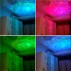 Stary Sky Projector LED Nachtlampje Oceaan Waving Lamp 360 Graden Rotatie Nebula Sfeer Sfeer Lichten voor Baby Kid Room IR-afstandsbediening of spraakbediening