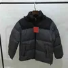 Mens ner Parkas Vinterjacka Utomhus Kvinnor Mode Klassisk Casual Warm Broderi Zippers Coat Outwear