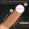 NXY Dildos Real Female Masturbation Penis, Vibromasseur à distance, Sex Toy avec ventouse, Vibration télescopique, Adult Pornographic Penis1210