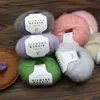 1 unid súper suave mohair hilo suéter bufanda tejer para hilo crochet bebé lana 0.9 mm 166 m 25 g / pc y211129