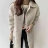 Colorfaithaith осень зима женские куртки теплые корейский стиль офис леди пальто верхняя одежда шерстяные смеси дикие длинные топы JK1280 211104