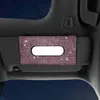 Strass cristal glands support sac pare-soleil suspendu diamant Auto boîte de papier de soie pour voiture