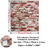 10pcs 3D Brick Wall Sticker DIY paper for Living Room Bedroom TV Waterproof Self-Adhesive Foam Plastic Stickers W220309