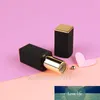 50pcs Matte Black White Magnetic Buckle Square 12.1mm Empty Lipstick Tube Lip Balm Container Lipstick Shell Packaging