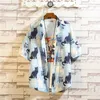 Skriv ut varumärke sommar mäns strandskjorta Fashion Short Sleeve Floral Loose Casual Plus Oversize M-4XL 5XL Hawaiian 210708