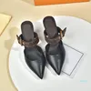 Top quality 2021 luxury designer style patent leather high-heeled shoes women unique letter sandals dress sexy dress shoes