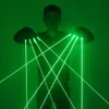 Зеленые лазерные перчатки для вечеринки вспышки палец, одеваются светодиодный робот костюм светящийся бар вечеринка музыкальный фестиваль живой атмосферы реквизиты