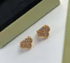 2021 Luxury quality V gold material clip earring with diamonds for women wedding jewelry gift have box stamp PS4832