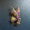 Peinture en métal classique, broche d'ange de prière, décoration de vêtements en argent et violet, écharpe en émail, cadeau pour femmes