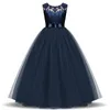 High-End-Mädchen-Hochzeitsfeier-Blumenmädchen-Kleid-Brautjungfer-Kleidung-Prinzessin-Kleider-Teenager-Mädchen-weiße Tüll-Abendkleider 5 14 Y 210303