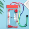 Pooltillbehör 1pc Bekväm för telefon Flytande Vattentät Dry Bag Undervattensfodral Swimming Poch Whistle
