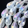 Wojiaer Blue Pink Crystal Faceted Birne Spacer Lose Perlen 10x14 mm f￼r DIY -Schmuckzubeh￶r BA300