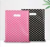 Black White Dot Plastic Gift Bags wraps With Handles Packaging For Mini Jewelry Wholesale