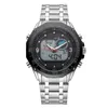 Montres-bracelets Mode Homme Solaire Top Sports Montres Plein Acier 30M Étanche Analogique Numérique LED Militaire