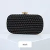 Luxus Glänzende Clutch Taschen Frauen Perle Strass Party Geldbörse Harte Metall Box Hochzeit Abend Tasche Schwarz Silber Damen Handtasche