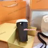 커피 컵 파우치 디자이너 가방 2021-22 빈티지 모노그램 코팅 캔버스 클러치 크로스 바디 더블 zip 클로저 미니 어깨 가방 M80812