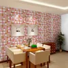 Mosaico auto adesivo papel de parede adesivo PVC 2D impermeável Óleo à prova de Óleo de cerâmica adesivos Home decor cozinha banheiro v4