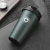 Coffee Cup Thermos Flask Double Wall Vacuüm Geïsoleerde Reis Mok Roestvrij staal met deksel en handvat 2111109