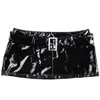 Iiniim womens wetlook 스커트 벨트 루프가있는 미니 스커트 짧은 미니 스커트 이브닝 파티 섹시한 의상 clubwear skirts for ladies 210309