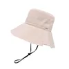 2021 Koreanische Fischer-Hut-Baumwolltuch für Frauen-Baumwolltuch mit großer Dach-Sonnenschutz-Becken-Kappe gegen ultraviolette Strahlen im Sommer und im Herbst