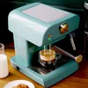 Máquina de café expresso automática 220v com espuma de leite embutida, cappuccino, latte, máquina de café com design retrô vintage214y