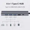 Acessórios de notebook FK-C0603 Hub USB-C 6 em 1 Tipo C Para RJ45 compatível com a estação de encaixe USB 3.0 PD Adaptador
