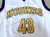 Nikivip College Basketbol Forması Kenny Tyler 43 Adam 6. Adam Film Huskies Formaları Marlon Wayans Üniversitesi Mor Tek Fırür Spor