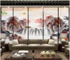 Custom photo wallpaper 3d murals wallpapers Ink landscape TV background wall waterfall mountain river decorative painting wall papers