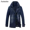 Men's Long Jeans Slim Business Jackets Spring Autumn Jacket Coat Tops Casual Coat Outerwear Coat WN 85 X0710