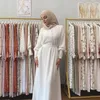 Abbigliamento etnico Elegante donna musulmana Abito in chiffon a doppio strato Islamico Jilbab Abaya Kaftan Dubai Abito tunica da festa Abiti arabi africani maxi