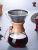 1 قطعة 1000 ملليلتر وعاء القهوة الزجاج plipper moka صانع الشاي percolator barista أدوات إسبريسو دليل غلاية إبريق الشاي مع الفولاذ المقاوم للصدأ 210309