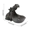 Hippopotamus Heykeli Ev Dekorasyon Reçine Artware Heykel Dekor Sundries Depolama Masası Aksesuarları Süsleme 210728