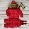 Baby meisje winter kleding donsjassen voor jongen kinderen kleding sets kid jas + broek witte eendendons vulstof Snowsuit -30 graden H0909