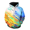 Mäns Mode Hoodie Konstnärlig Sense Personlig Design 3D Digital Utskrift Sweater H1206