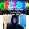 Darmowy DHL Masna Maska 7 Kolory Luminous LED Face Maski na Halloween Party Festival Maskaradę Rave Mask