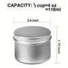 24 Pack Round Metal Tins Box Candle Tin Black Aluminum Jar Storage Empty Pot Plain Cream Cosmetic Container259f
