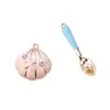 20pcs Pearl Seashell Charms Spoon Enamel Charms Oil Drop Metal Pendants Floating Earrings DIY Jewelry Accessories