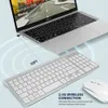 Seenda 2.4g Wireless Silent et Mini Multimedia Fleu-Size Keyboard Mouse Combo Ensemble pour ordinateur portable PC de bureau d'ordinateur portable