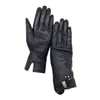 Gants de sport hiver dames poignet mode peau de mouton laine d'agneau épaissie chaleur cuir véritable accessoires de conduite C