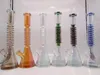 18 "Ringhalsbubblor Glas Vattenrör Bong Perk Tobacco Hookah 14mm Skål