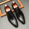 Итальянские натуральные кожаные мужчины черные свадьбы Оксфордские туфли шнурные шаблон на шнуровке заостренный носок офис деловой костюм одежды обувь мужчины G34