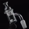 Quartz Banger+Spinning Carb Cap + terp pearls dab smoke accessories 10mm 14mm 18mm Male Female 5mm Thick Domeless nail for Oil Rig Bong