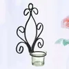 Iron Wall-Mounted Candlestick Creative European Style Wall Hanging Candle Holder Decoration For Home Cafe el 22.5x14x7cm 210722