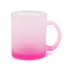 Tassen 11 Unzen Sublimation leere Tasse personalisierte Kaffee Bier Wasser Zähneputzen Milchglasflaschen mit großem Griff FY4938 B1012