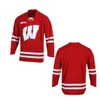 Wisconsin Badgers College Hockey Jerseys 맞춤형 딜런 홀로이 콜 Coufield Brock Ty Pelton-byce Ty Brock Brian Elliott Ryan McDonagh Corson CeuleMans Baker